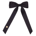 Lilly Pulitzer Hair Bow for Women with Gold Logo, Clip In Hair Accessories for Adults, Black