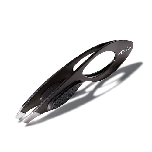 Revlon Comfort and Control Tweezer, Easy to Use Eyebrow Tool with Wide Grip, 1 count