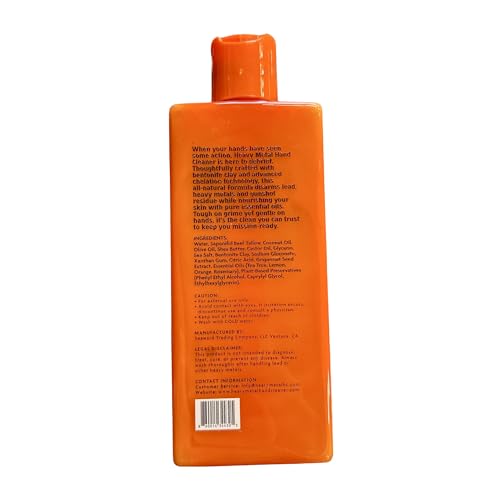 Lead & Heavy Metal Remover Hand Soap for Shooters, Mechanics & Tradesmen | Natural Chelating Formula for Gun Range Grime | 6.8 fl. oz.
