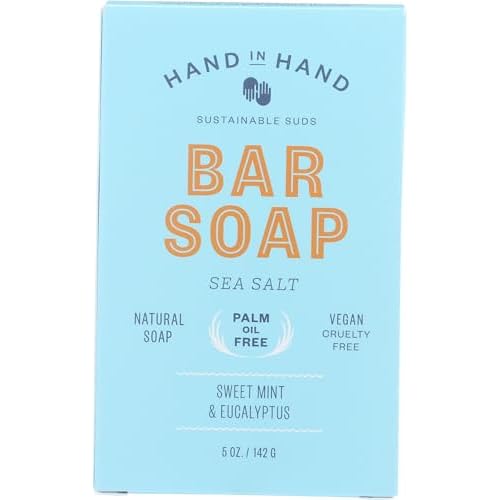 HAND IN HAND Sweet Mint & Eucalyptus Sea Salt Bar Soap, 5 OZ