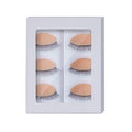 Replacement Eyelids, 3 Pairs Double Layers Eyelashes Eyelids, Realistic Eyelids for Eyelash Training and Practice, Silicone Practice Eyelash Eyelids, Mannequin Head Removable Parts (Skin Color)