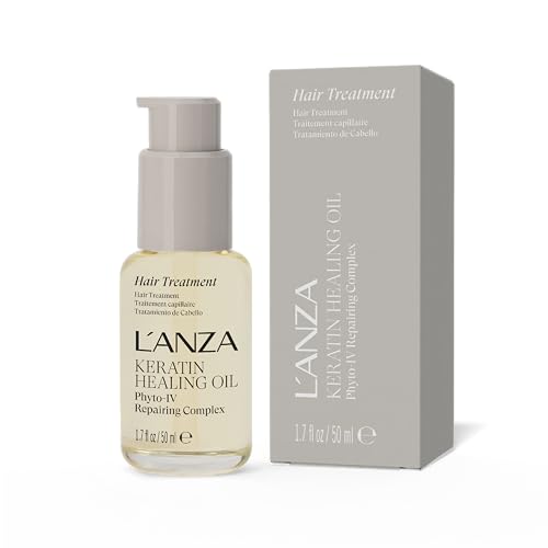 L'ANZA Keratin Healing Hair Oil Treatment, Keratin Infused Treatment, Hair Oil For Damaged Locks, Cruelty Free Healing Ingredients Repairs, Strengthens with UV Protection, New Bottle
