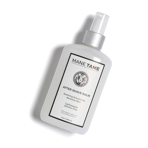 MANE TAME Profession Men¡¯s Grooming After Shave Balm ? Post Shave Balm with Collagen, Green Tea, & Oatmeal Extract - Hydration & Protection from Shaving Irritation & Dryness, 9 oz.