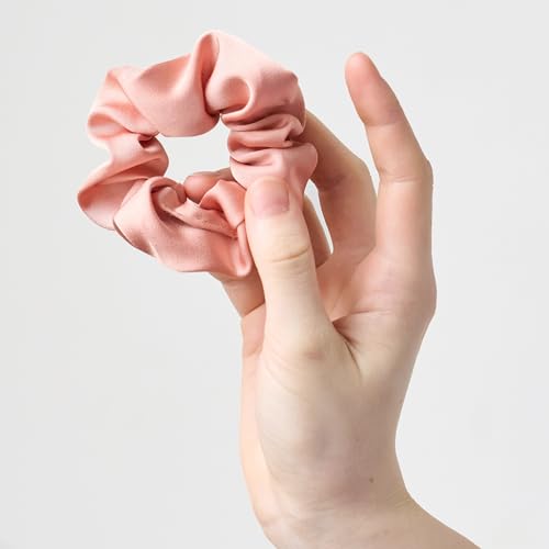L. Erickson Large Satin Scrunchies, 3 Pack Daylight Warm Neutrals