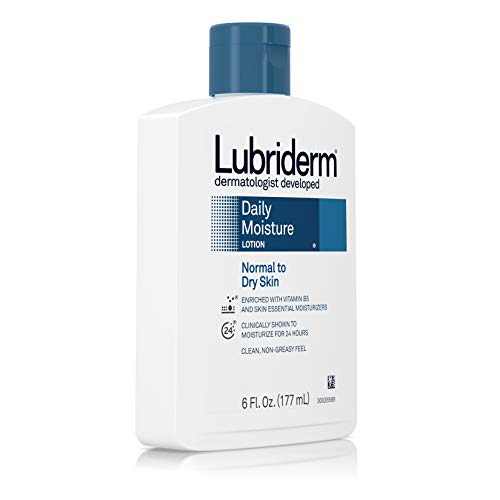 Lubriderm Daily Moisture Hydrating Body and Hand Lotion with Vitamin B5, Non-Greasy, 6 fl. oz