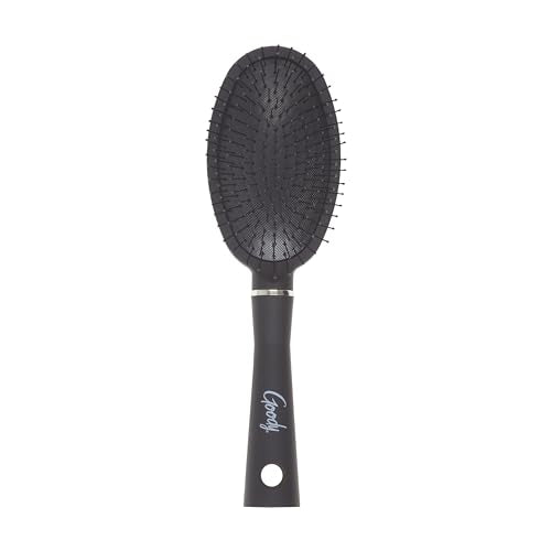 Goody Detangle It Oval Hair Brush, Black, Custom Style Detangler with Flexible Bristles, Use as a Detangling or Styling Brush to Tackle Tangles & Knots, For Fine Hair