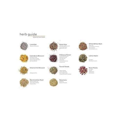 Botanical Facial Steam | 8 Steams | Organic Skin Care | All Skin Types | Cleanse, Hydrate, Tone | USDA Organic Herbs | Wildflower Wellness