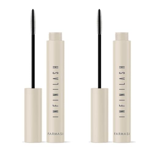 FARMASi 2 Pack Infinilash Mascara, Lengthening & Volumizing Definition, Twin-Vortex Silicone Brush, Clump-Free Lightweight Formula, Ultra Black Finish
