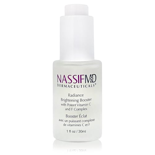 NassifMD Radiance Booster Vitamins C for Face, Brightening serum Dark Spot Remover, Vitamin C with Omega-3 and Squalene Oil