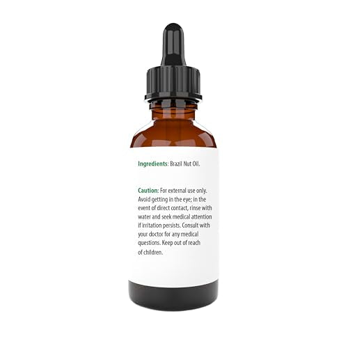 BRAZIL NUT OIL 100% Pure & Natural, Unrefined, Cold-Pressed For Face, Dry Skin, Nails, Lips, Body & Hair - Reduce Hair Breakage, Even Out Skin Tone, Therapeutic Massage