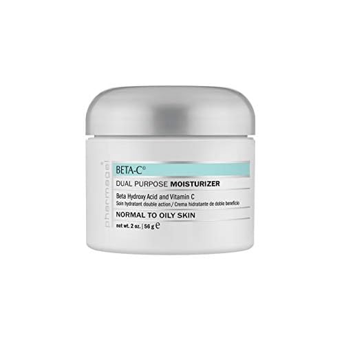 Pharmagel Beta-C Dual Action Moisturizer Normal to Oily Skin | Brightening and Smoothing Face Moisturizer | Pore Minimizer & Rejuvenation - 2 oz.