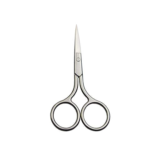 Eyebrow and Nose Hair Scissors, 3.5¡± Stainless Steel Professional Facial Hair Beard Eyelashes Ear Hairs and Moustache Scissors Trimmer 2 Pieces