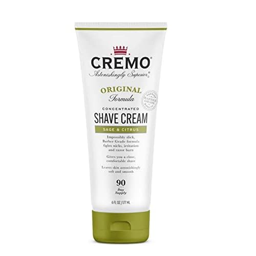 Cremo Barber Grade Sage & Citrus and Sandalwood Shave Creams, Ultra-Slick Shaving Cream for Men Fights Nicks Cuts and Razor Burn, 2 x 6 Fl Oz