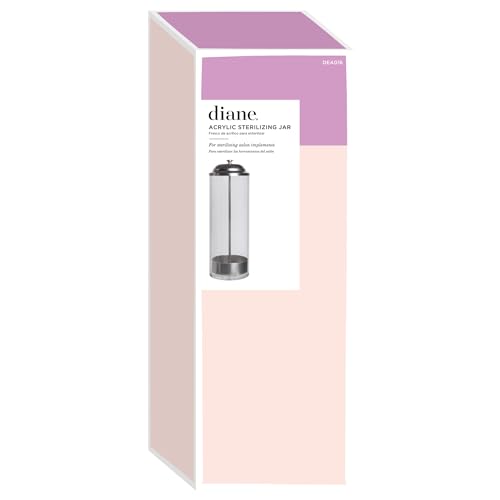 Diane Shatterproof Acrylic Disinfectant Jar for Sterilizing Hair Salon Shears, Combs, Barber Cleaning Supplies, Clippers, and Nail Tools ? Large - 11¡± Tall x 4¡± Wide ? 40 Fl Oz Capacity
