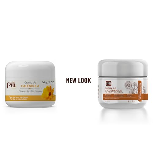 Pili Natural Calendula Cream ? Hydrating Moisturizer for Dry, Rough, or Chapped Skin ? Soothing Face, Hand & Body Cream ? Crema de Cal?ndula with Beeswax & Glycerin. 3 pack x 1 oz each