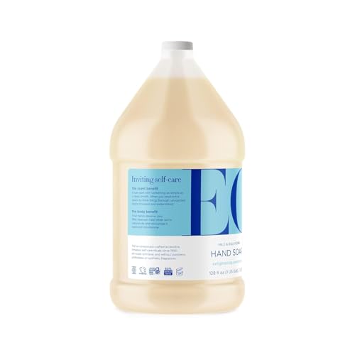 Everyone EO Liquid Hand Soap Refill, 128 Ounce, Unscented, Organic Plant-Based Gentle Cleanser with Organic Botanical Extracts and Vitamin E