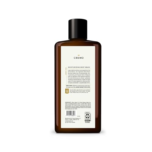 Cremo Body Wash Men, Notes of Cardamom and Black Vanilla, Rich-Lathering Spice & Black Vanilla, 16 Fl Oz