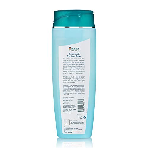 Himalaya Refreshing & Clarifying Toner for Clear Skin and a Deep Clean, Recedes Oil & Minimizes Pores, 6.76 oz (Pack of 2)