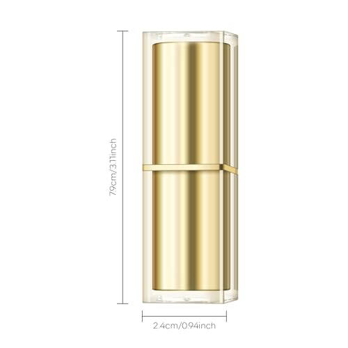Transferproof Color Changing Lipstick, Gold Crystal Ph Color Changing Lipstick, Long Lasting Moisturizing Gold Foil Glossy Shine Lip Gloss-2PCS