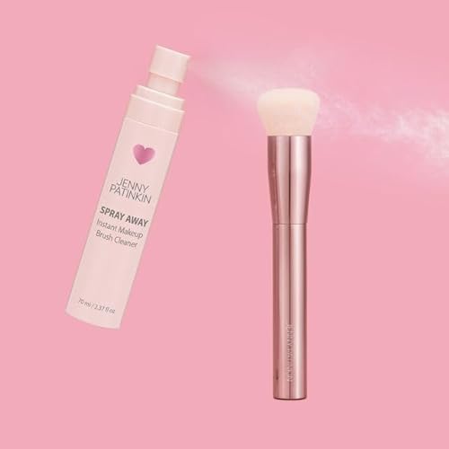 JENNY PATINKIN Instant Makeup Brush Cleaner Spray, Cleaner Solution for Makeup Brushes, Makeup Sponge & Powder Puff, Professional & Travel-Sized Sanitizing Spray, Quick Drying. (2.37 fl oz)