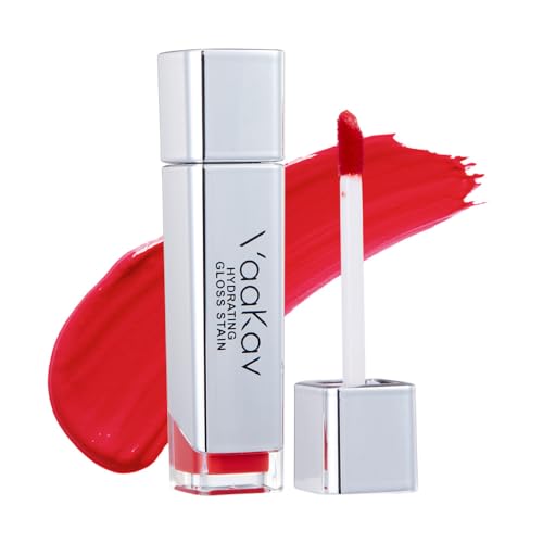Glossy Lip Stain ? Hydrating Tinted Lip Oil Stain with High-Shine Gloss Finish, Non-Sticky Moisturizing Lip Tint, Long-Lasting Stain for Soft & Plump Lips(03 CHRRY JUICY)