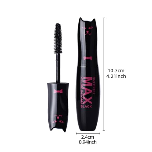 LAMUSELAND Volume Curling Mascara, 4 Colors Waterproof Smudge-proof Thickening Lengthening Liquid Lash Extensions, Natural Long-Lasting Eye Makeup Tool Set for Women Girls (Purple)