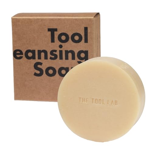 THE TOOL LAB Tool Cleansing Soap, Solid Cleansing Soap for Foundation Brushes Sponges & Puffs, Gentle Formula with Natural Ingredients, Removes Makeup & Buildup (2.65 Oz)