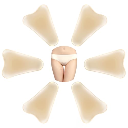 Camel Front Silicone Coverage Concealer Pads for Women, 6 Pack Reusable Invisible Insert for Leggings, Yoga Pants & Swimwear