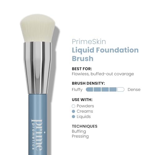 Prime Prometics PrimeSkin Liquid Foundation Brush for Mature Women ? Ultra-Soft Bristles for Seamless, Streak-Free Coverage ? Even, Natural Finish ? Ideal for Sensitive or Dry Skin