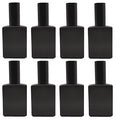 8PCS Square Glass Spray bottle,1.7oz Small Refillable Container with Fine Mist sprayer,Perfume bottle (50ml, Matte Black)