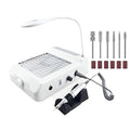 Nail Dust Collector- 4 in 1 Nail Dust Collector for Acrylic Nails-Electric Nail Drill 35000 RPM -80W Dust Collector for Nails - LED Table Light -GLHDDL-for Nail Salon and Everyday Home Use