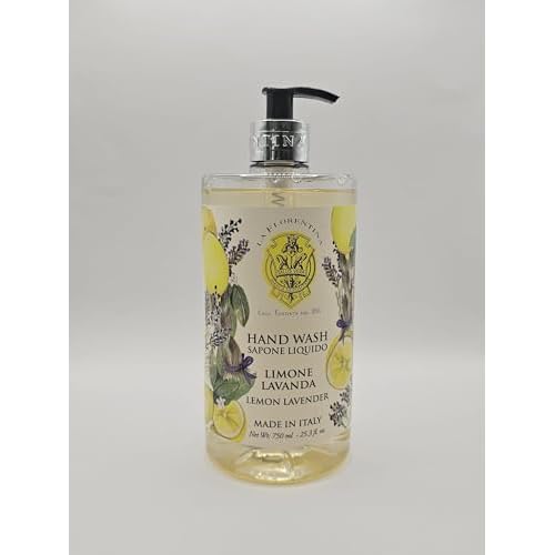 LA FLORENTINA Lemon Lavender Hand Wash, 25.3 Fl Oz, Made in Italy