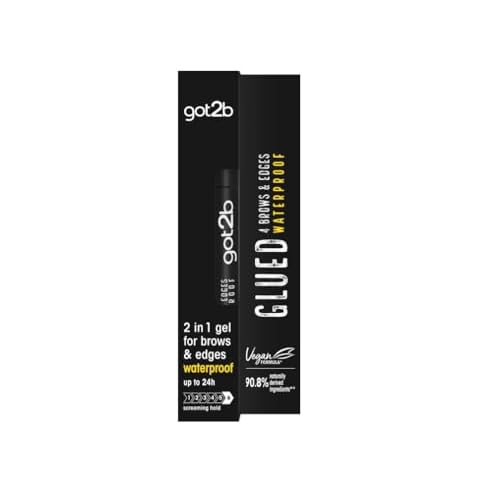 Got2b glued for Brows & Edges eyebrow gel, vegan waterproof eyebrow gel, fast drying with no residue or stickiness 16ml