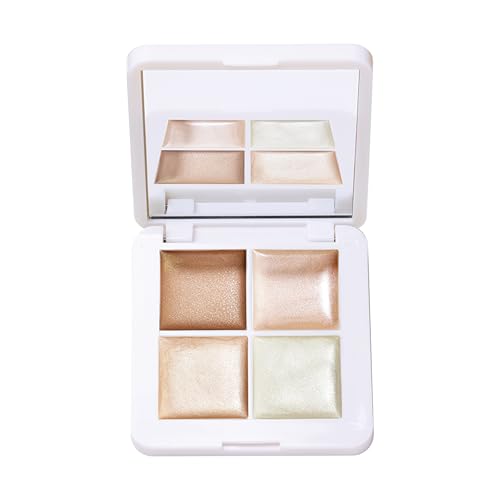 RMS Beauty Lip2Cheek Glow Quad ? Creamy Multi-Use Blush & Lip Color Palette with 4 Radiant Shades, Hydrating Formula for Natural Radiance, Long-Lasting, 0.42 oz