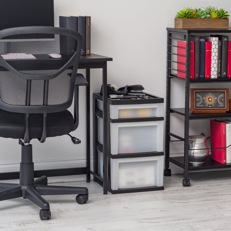 Multi-Purpose Plastic Storage Drawers with Top Organizer - Classroom, Craft, Office Use