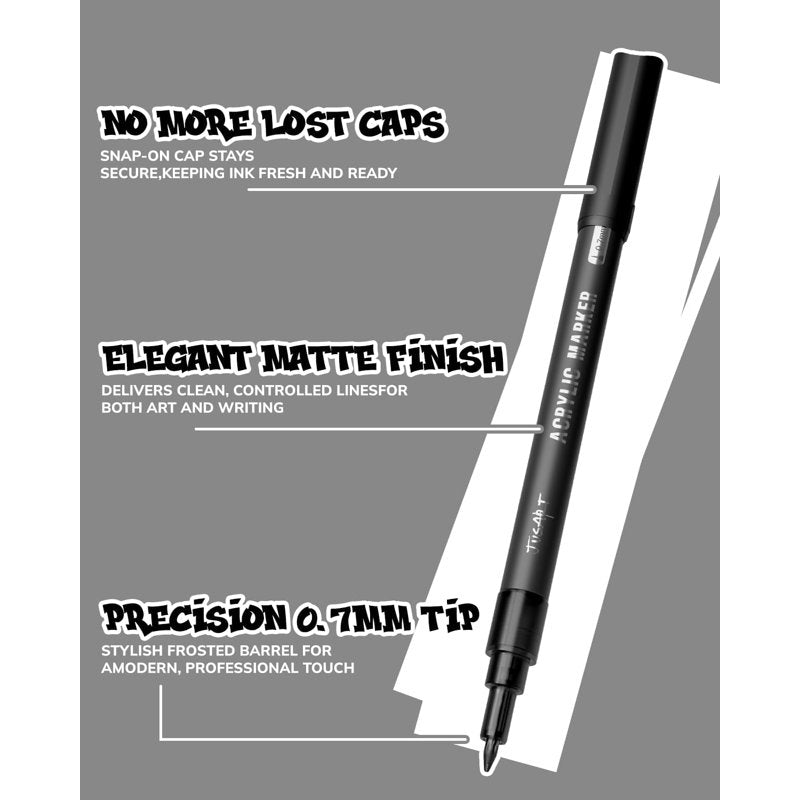 JusArt 4-Piece Jumbo Paint Marker Set - Multi-Surface Acrylic Markers for Art & Craft