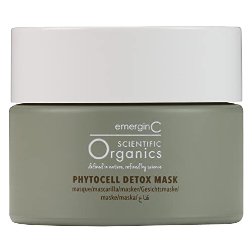 emergin C Scientific Organics Phytocell Detox Mask - Hydrating Facial Mask with French Green Clay, Seaweed + Plant Stem Cells - Draws Out Impurities + Excess Oils (1.6 oz, 50 ml)