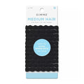 GIMME Women's Beauty Spring Back Hair Bands - No-Snag Elastic Bands for Medium - Gentle Ponytail Holders - Style Essential - Stretchy Hair Tie Pack - Black, 12 Pack