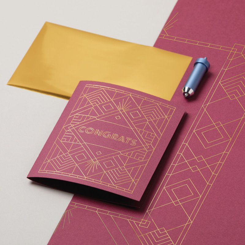 Foil Transfer Sheets - Gold & Rose Gold, 24 Sheets, 4 x 6 Inches