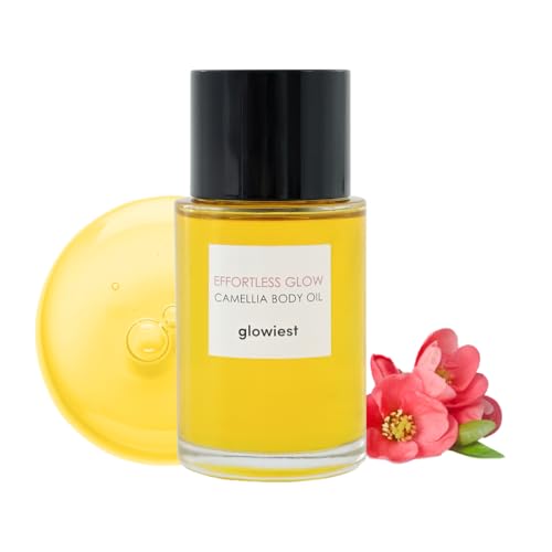 glowiest Effortless Glow Camellia Body Oil ? Anti-Aging & Antioxidant Formula with Camellia Japonica, Hazelnut & Castor Oils ? Lightweight, Fast-Absorbing, Deep Moisture ? 100ml