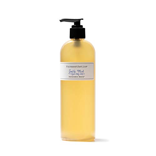 Farmaesthetics Gentle Mint Organic Body Wash (16 fl oz) | Ethically Sourced Sustainable Beauty | Clean, All Natural, Small Batch Skincare