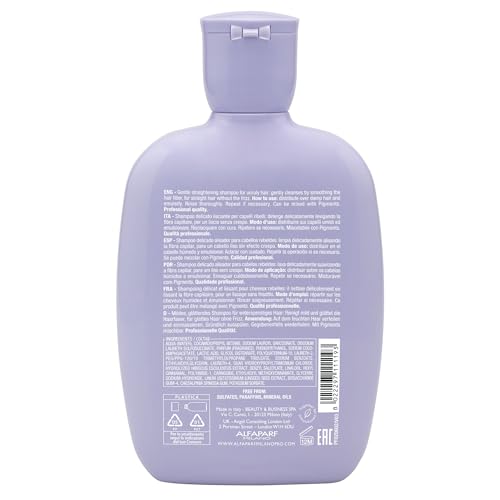 Alfaparf Milano Semi di Lino Smooth Sulfate Free Shampoo and Smoothing Cream Set for Frizzy Hair - Anti Frizz Hair Care to Revitalize, Protect, Smooth and Restore Shine