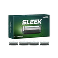 DORCO SLEEK Six Blade Razor System with Multi-Flex Technology Refill Set, Precision Shaving Razor Replacement Cartridge (4 Pack)