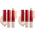 TIRTIR Glide&Hide Blurring Concealer - Creamy texture, Conceals dark circles and wrinkles, Dual formula (liquid tip & balm stick), Long-lasting wear, Korean Makeup, #4N, 0.28 Oz (Pack of 2)