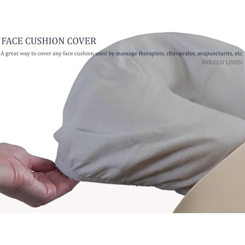 Pack of 20, Premium Microfiber Face Cradle Covers - Ultra Soft Fitted Massage Table Cradle Cover, Spa Table Headrest Protectors (Light Grey)