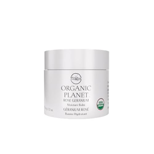 Rose Geranium Moisture Balm - USDA Certified Organic Face & Neck Cream - Deep Hydration, Fine Line Reduction & Anti-Aging Skin Care - 1.7 Fl Oz