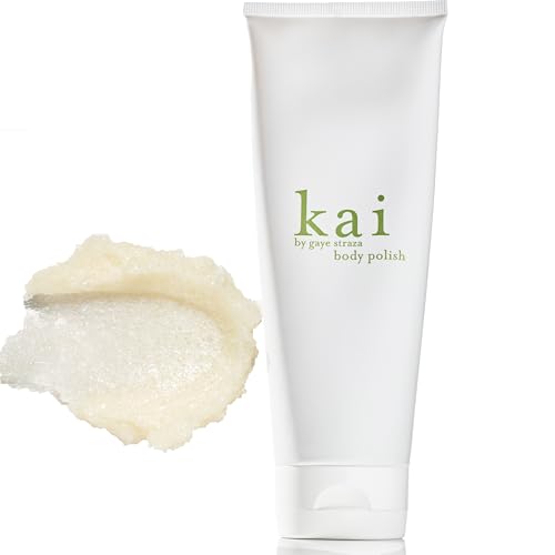 kai body polish ? 8 oz exfoliating scrub with sugar & sea salt, light white floral scent experience smooth, soft skin you¡¯ll love | hydrating, clean beauty ritual - recyclable packaging