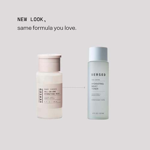 Versed Skin Soothe Hydrating Milky Toner for Face - Nourishing Coconut Water with Algae & Bamboo Extracts - Helps Restore Skin¡¯s Natural pH Balance (Skin Soothe - 4 Fl Oz (Pack of 1))