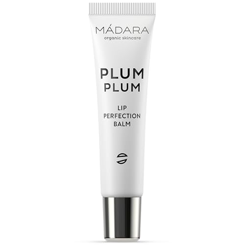 MADARA PLUM PLUM Lip Perfection Balm ? 15ml Natural Moisturizing Lip Balm with Shea Butter, Jojoba & Plum Oil ? Lip Balm for Dry, Chapped Lips ? Hydrating & Nourishing