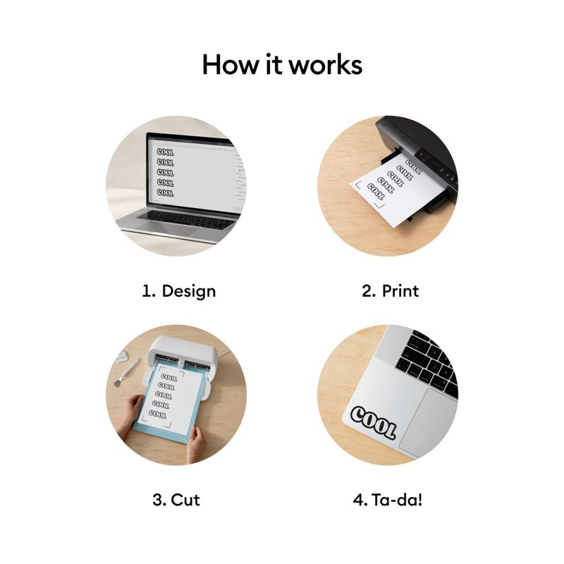 Printable Vinyl Sheets for Cricut - Transparent 8.5x11 Inch, 40 Sheets